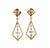 A pair of 18k gold and platinum diamond drop earrings. Featuring 12 round white diamonds with a total carat weight of...