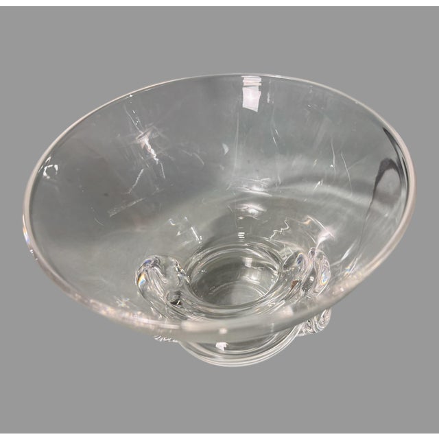 Vintage Steuben 5" Art Glass Compote Bowl with Pinched Footed Base In very good original condition showing some typical...