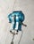 Blue Blue Fresnel Theater Spotlight Floor Lamp on Matching Steel Tripod from A.E. Cremer, Paris, 1950s For Sale - Image 8 of 18