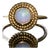 Certified Natural 1.18Cts Cabochon Opal 750 18K Solid Gold Bezel Filigree Stacking Ring, size 6.25 For Sale