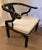 Asian Pair Vintage Black Lacquer Ming Chairs For Sale - Image 3 of 5