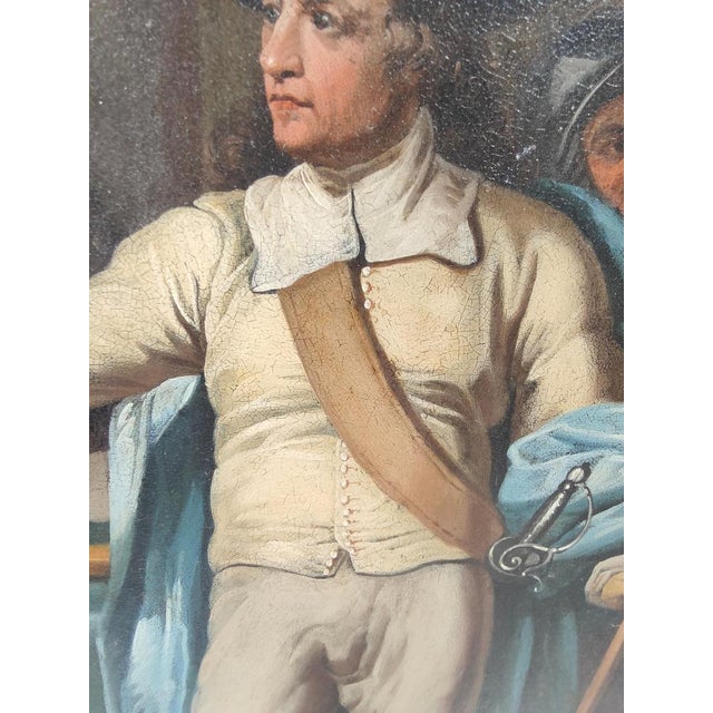 Mid 18th Century North American Artist, Figures, 1750, Oil on Copper For Sale - Image 5 of 18