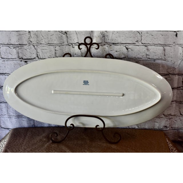 Ceramic Dansk Design Fine Porcelain Molded Fish Pattern Serving Platter Plate For Sale - Image 7 of 8