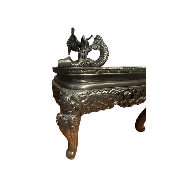 Mid 20th Century Restored Chinese Dragon Throne Chair – Hand-Carved - Rare/Nice For Sale - Image 10 of 12