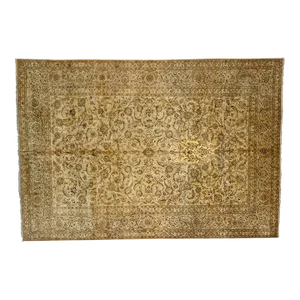 1970's Signed Persian Kashan Carpet