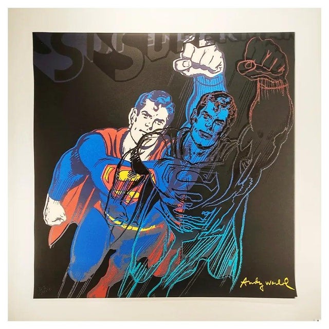 Paper After Andy Warhol, Superman, Limited Edition Lithograph, 1980s For Sale - Image 7 of 8