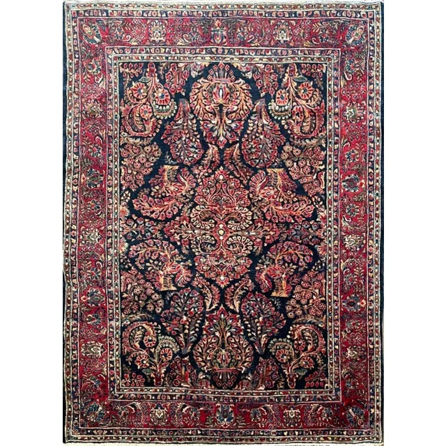 Antique Persian Mohajeran Sarouk Carpet, 6' X 8'6" For Sale - Image 12 of 12