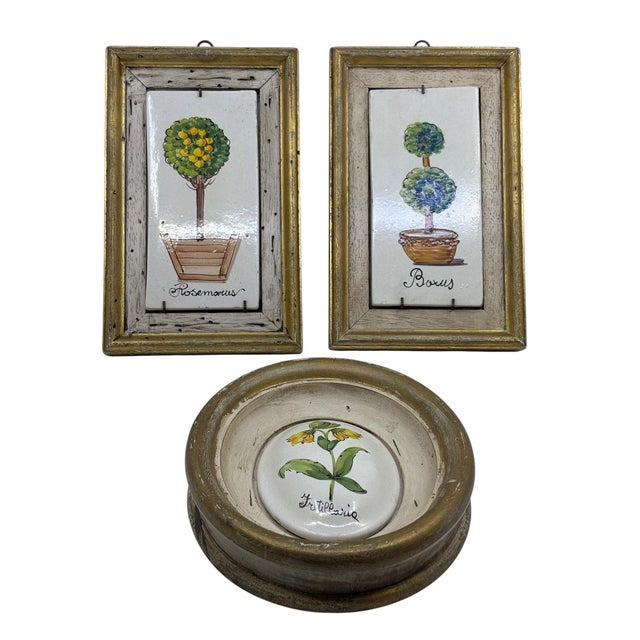 Vintage French Style Topiary Framed Wall Art - A Set of 3 For Sale In New York - Image 6 of 9