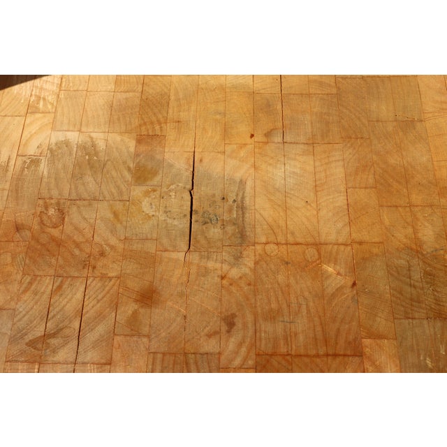 Vintage I. Magnin Solid Wood Butcher Block Baker’s Rack Kitchen Workbench For Sale - Image 9 of 18