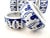 Chinoiserie Vintage Blue and White Hand Painted Napkin Rings, Set of 6 For Sale - Image 3 of 7