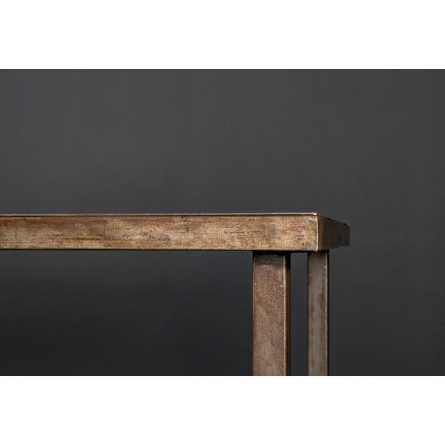Large Industrial Dining Table in Handcrafted Steel For Sale - Image 9 of 18