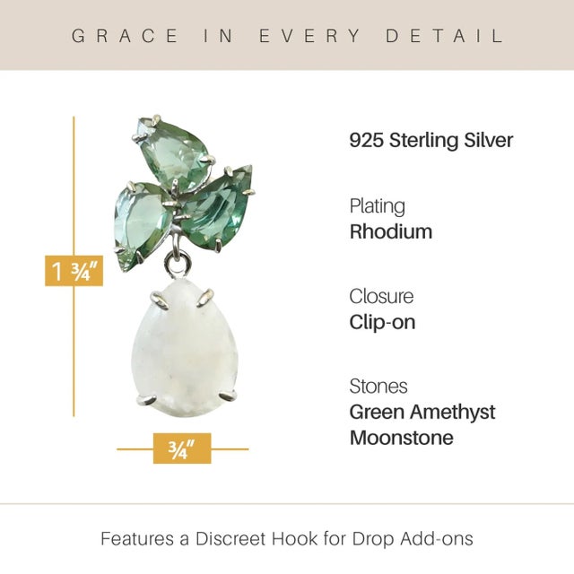 Charleston Earrings Clip On- 2 Pieces For Sale In New York - Image 6 of 7