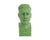 A plaster bust sculpture by the American artist Lillian Harrington. This green sculpture depicts a man with short hair and...