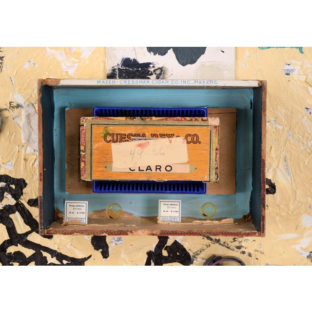 2000 - 2009 Assemblage With Cigar Box and the Letter P by Michael Pauker For Sale - Image 5 of 10