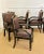1980s Hollywood Regency Black Lacquer and Satin Dining Armchairs – Set of 8 For Sale In Detroit - Image 6 of 13
