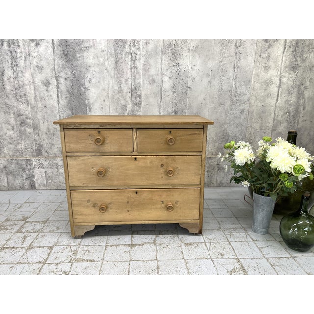 Antique Pine Chest of Two Drawers, 1920s For Sale - Image 9 of 9