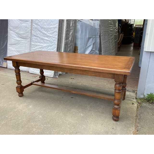 This handsome French farmhouse table is the real deal. Made of French oak, this table features a generous sized top and...