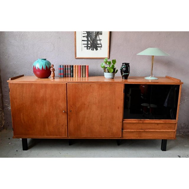 Large Mid-Century Oak Sideboard, France, 1950s For Sale - Image 3 of 18