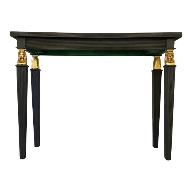 Neoclassical Style Pencil Reed Console Table For Sale