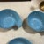 Mid-Century Modern 1970s Small Blue Frankoma Lazy Bones Ceramic Bowls- Set of 3 For Sale - Image 3 of 6