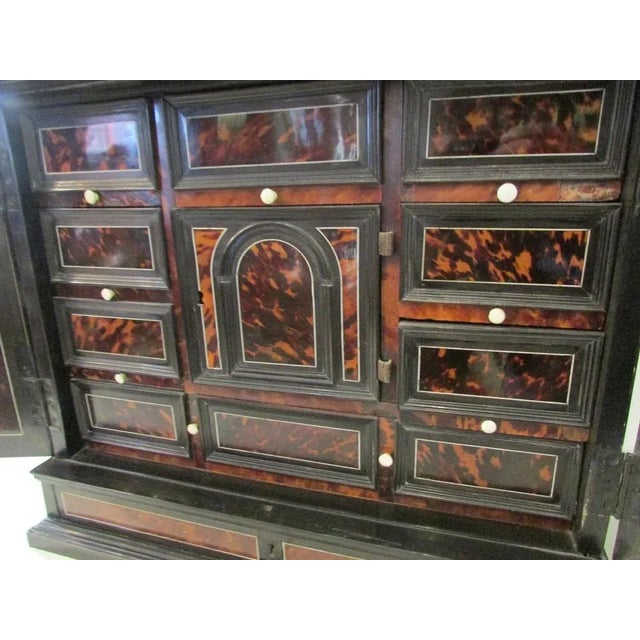 Antique Cabinet in Ebony and Tortober, 1600s For Sale - Image 6 of 10