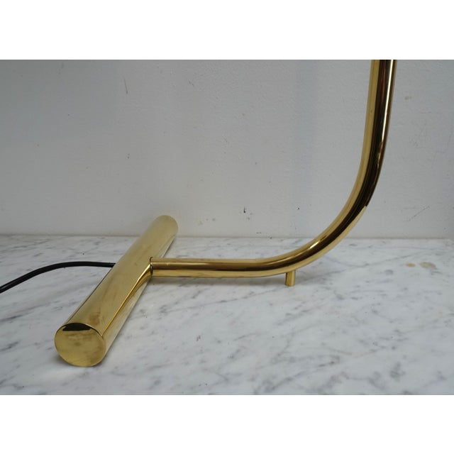 Adjustable Brass Reading Lamp attributed to Christian Liaigre, France, 1970s For Sale - Image 9 of 18
