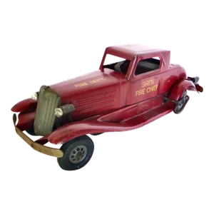 Vintage "Siren Fire Chief" Car by the Marx Toy Company, New York, Circa 1930