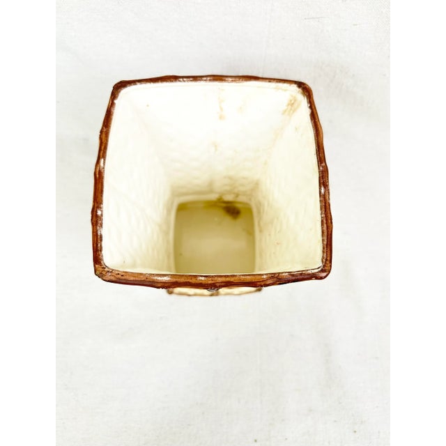 Mid 20th Century Vintage Faux Bamboo Lidded Container For Sale - Image 5 of 10