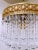 Traditional Vintage 1950s Italian Brass Upside Down Layered Cake Chandelier For Sale - Image 3 of 7