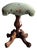 Antique Victorian Carved Wood Piano Stool With Needlepoint Seat, 19c For Sale