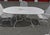 Russell Woodard 1970s Beautiful Wrought Iron Woodard Patio Set Table & 4 Chairs, Attributed For Sale - Image 4 of 12