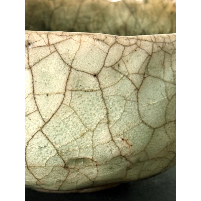 Ceramic Japanese Oribe Chawan Tea Bowl by Kato Tokuro For Sale - Image 7 of 15
