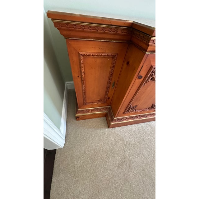 1980s 1980s Carved Italian Style Credenza by Baker Furniture For Sale - Image 5 of 6