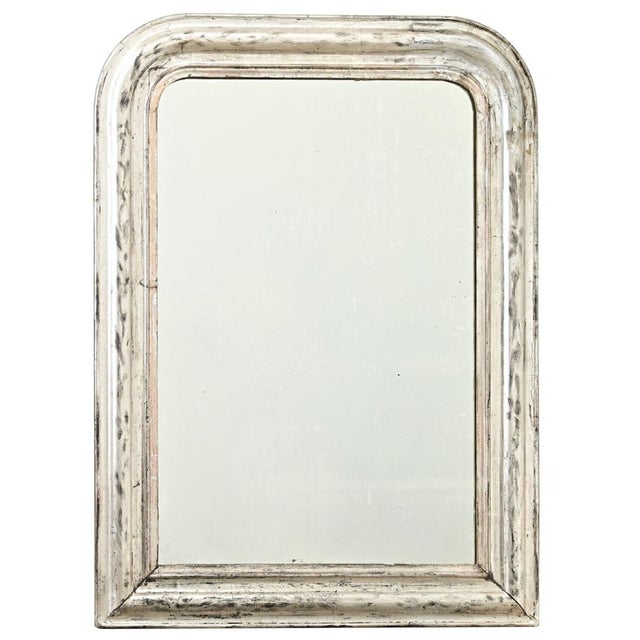 19th Century French Silver Gilt Louis Philippe Petite Mirror For Sale - Image 9 of 9