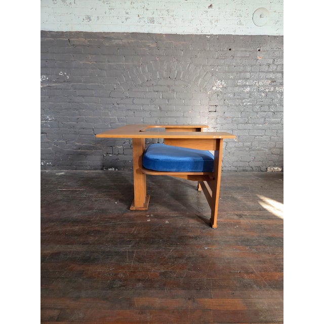 Wood Sculptural Frank Lloyd Wright Style Oak Chair For Sale - Image 7 of 14