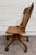 Late 20th Century Vintage Tiger Oak Adjustable Swivel Desk Banker Lawyer Jury Office Chair For Sale - Image 5 of 10