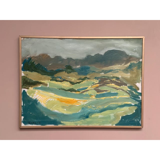 Lars Stocks, Landscape, 1971, Oil Painting on Panel, Framed For Sale - Image 12 of 18