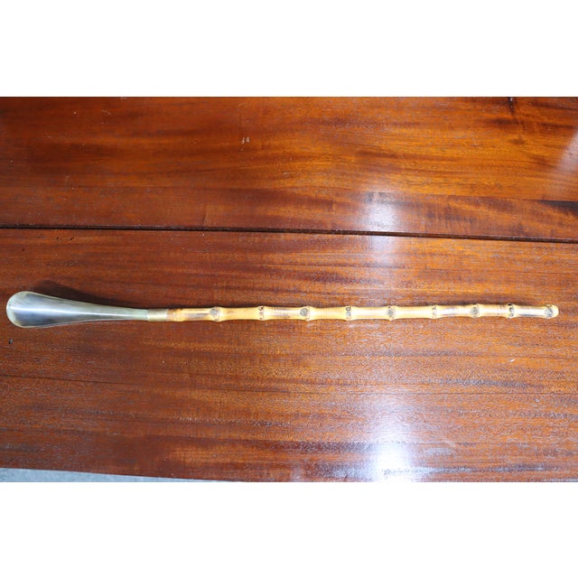 Mid 20th Century Bamboo & Horn Shoe Horn For Sale - Image 5 of 7