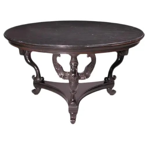 1990s Italian Round Empire Style Table For Sale - Image 13 of 13