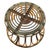 Franco Albini 1980s Albini Style Tulip-Shaped Reed Rattan Ceiling Pendant Light With Glass Globe For Sale - Image 4 of 8
