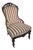 Vintage Chair in Carved Wood on Wheels, 1955 For Sale