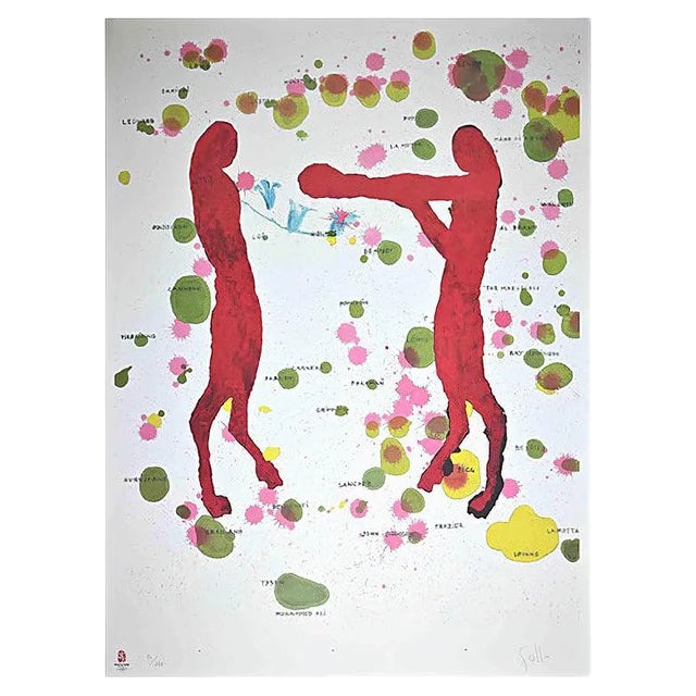 Giuseppe Gallo, Boxers, Original Lithograph, 2008 For Sale