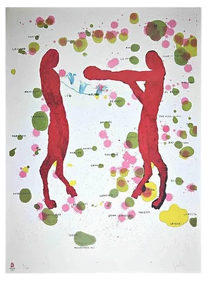Giuseppe Gallo, Boxers, Original Lithograph, 2008