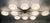 Fabio Ltd 21st Century Dieci Polished Chrome Matte White Murano Flush Mount by Fabio LTD For Sale - Image 4 of 5