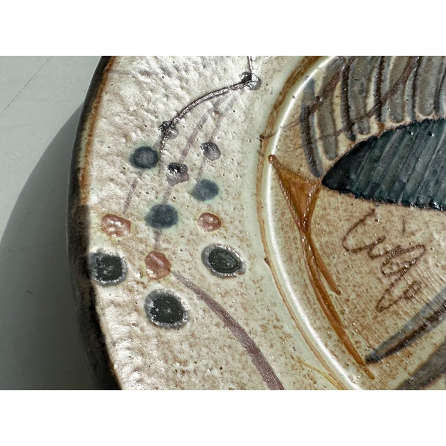 Hand-Painted Ceramic Art Plate by Luis Soares, Portugal, 1990s For Sale - Image 6 of 11