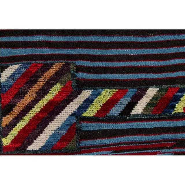 2010s Handwoven Scandinavian Style Persian Kilim Area Rug 4'0" X 6'9" For Sale - Image 5 of 9