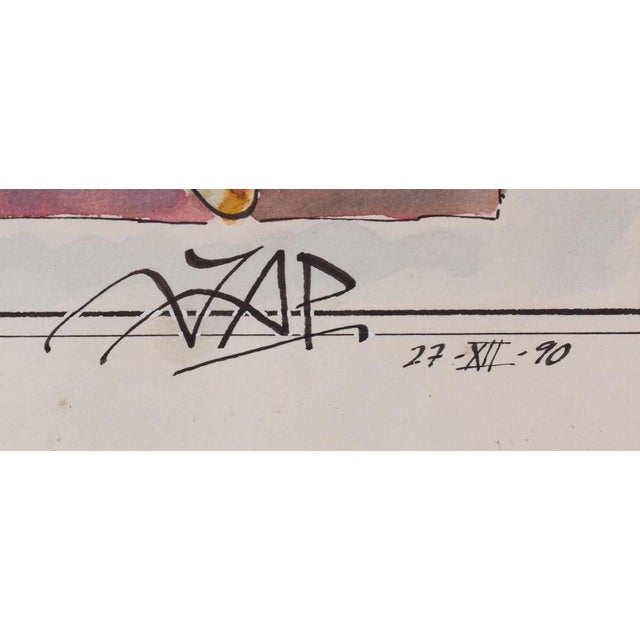 Jaume Paltre, Caricature of a Puppet Master, 1990s, Ink and Pencil For Sale - Image 6 of 9