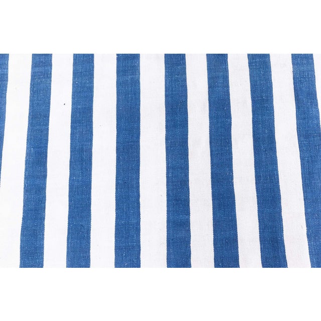 Doris Leslie Blau Vintage Indian Dhurrie Striped Rug For Sale In New York - Image 6 of 8
