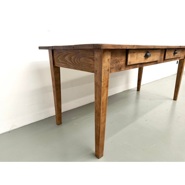 Vintage Farmhouse Table in Light Pine, 1950s For Sale - Image 9 of 18