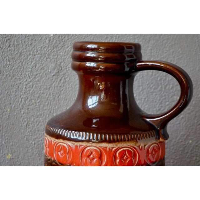 Large Vintage Brutalist Pitcher Vase from Scheurich For Sale - Image 4 of 7